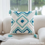 Nordic plant leaf tufted cushion