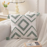 Nordic plant leaf tufted cushion