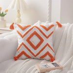 Nordic plant leaf tufted cushion