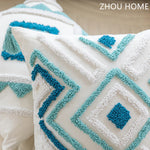 Nordic plant leaf tufted cushion