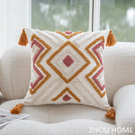 Nordic plant leaf tufted cushion